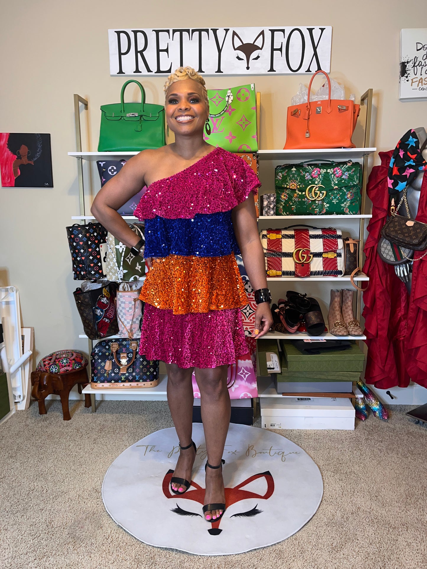 It’s a party Sequin Ruffle Dress
