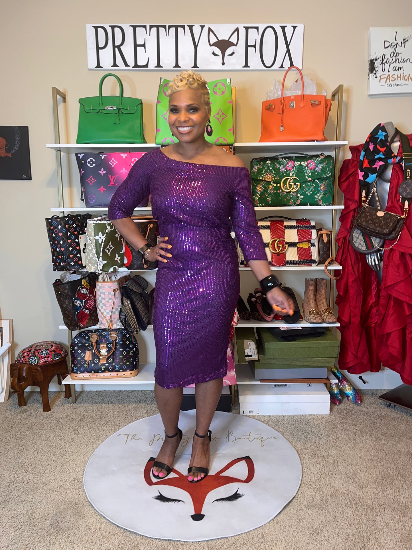 Passion Purple Sequin Dress