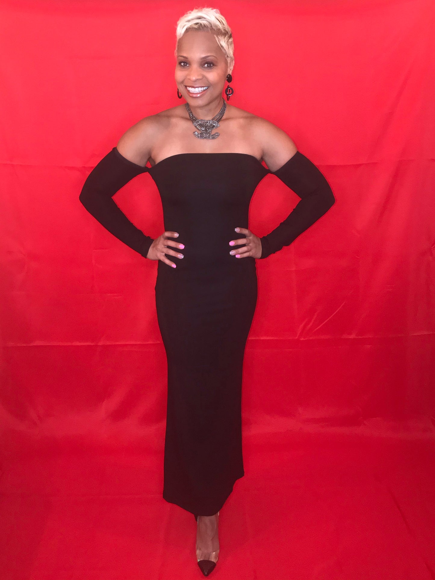 Late Night Off The Shoulder Bodycon Dress
