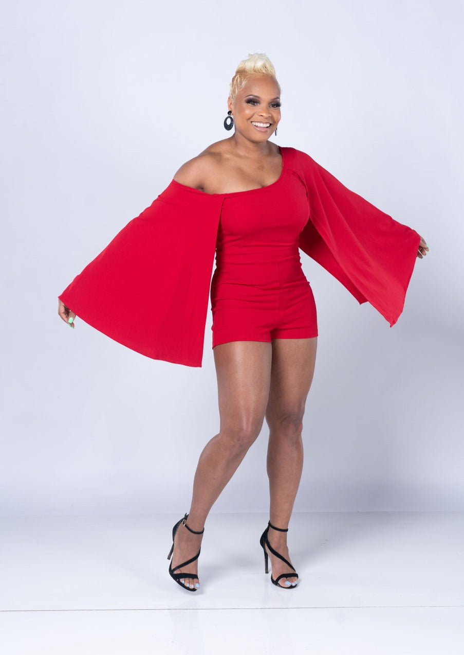 Red Fox Cape Romper