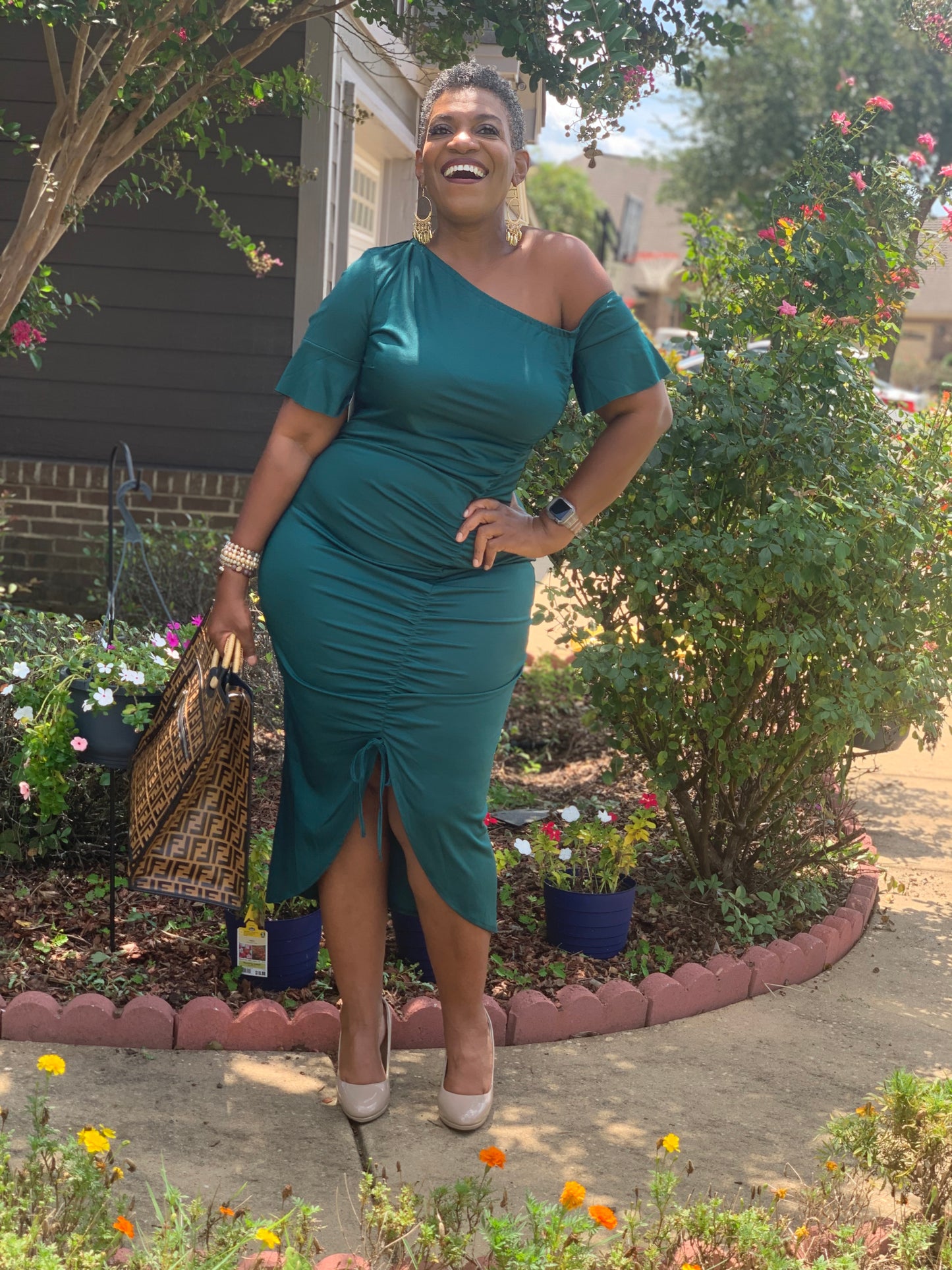 Green with Envy Midi Dress