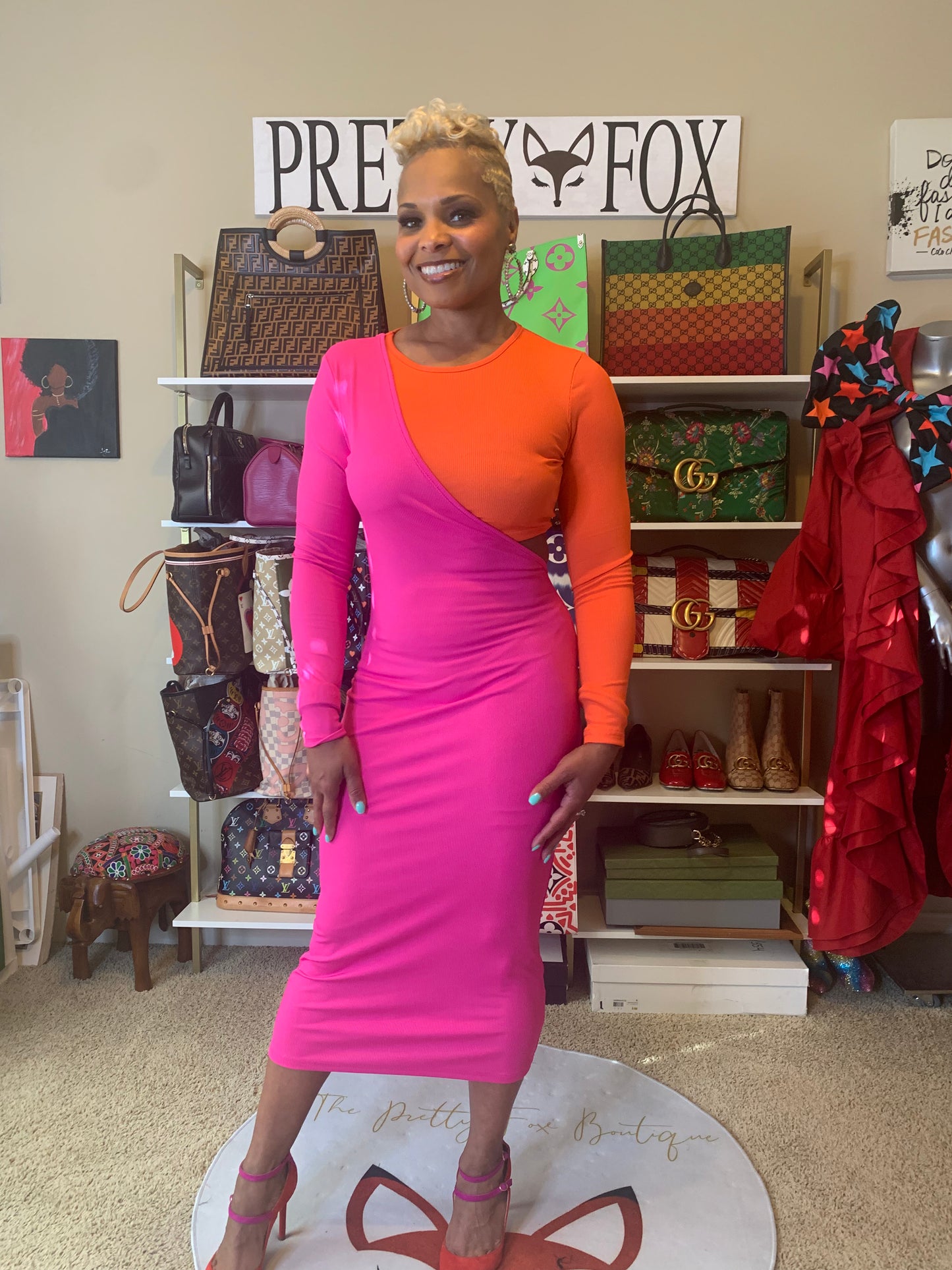 A Perfect Match Cut Out Dress