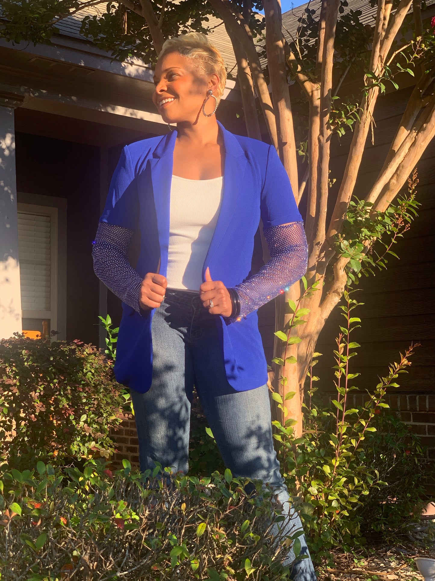 Bling and Denim Blazer