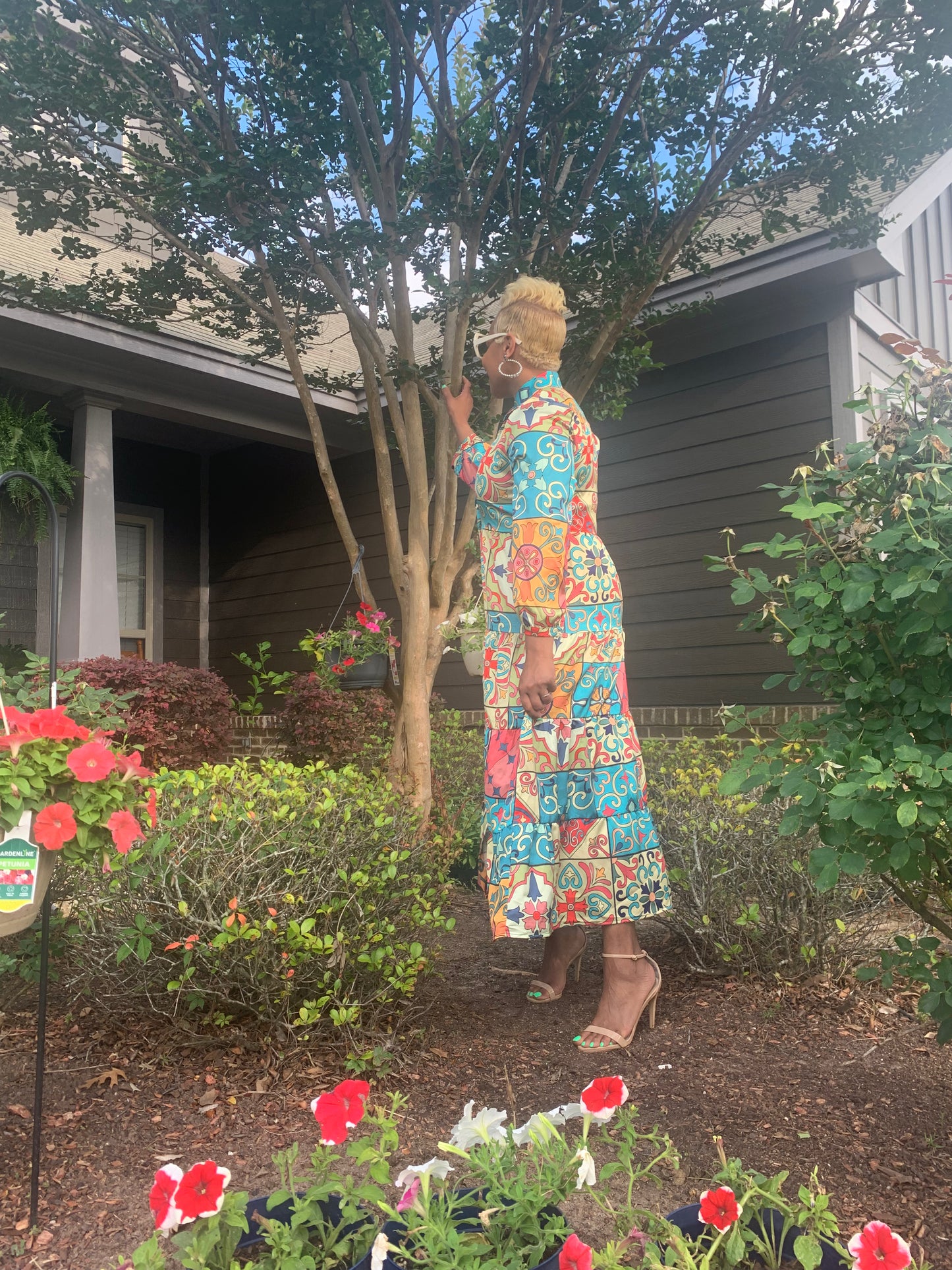 Fun Times Button up Shirt Dress