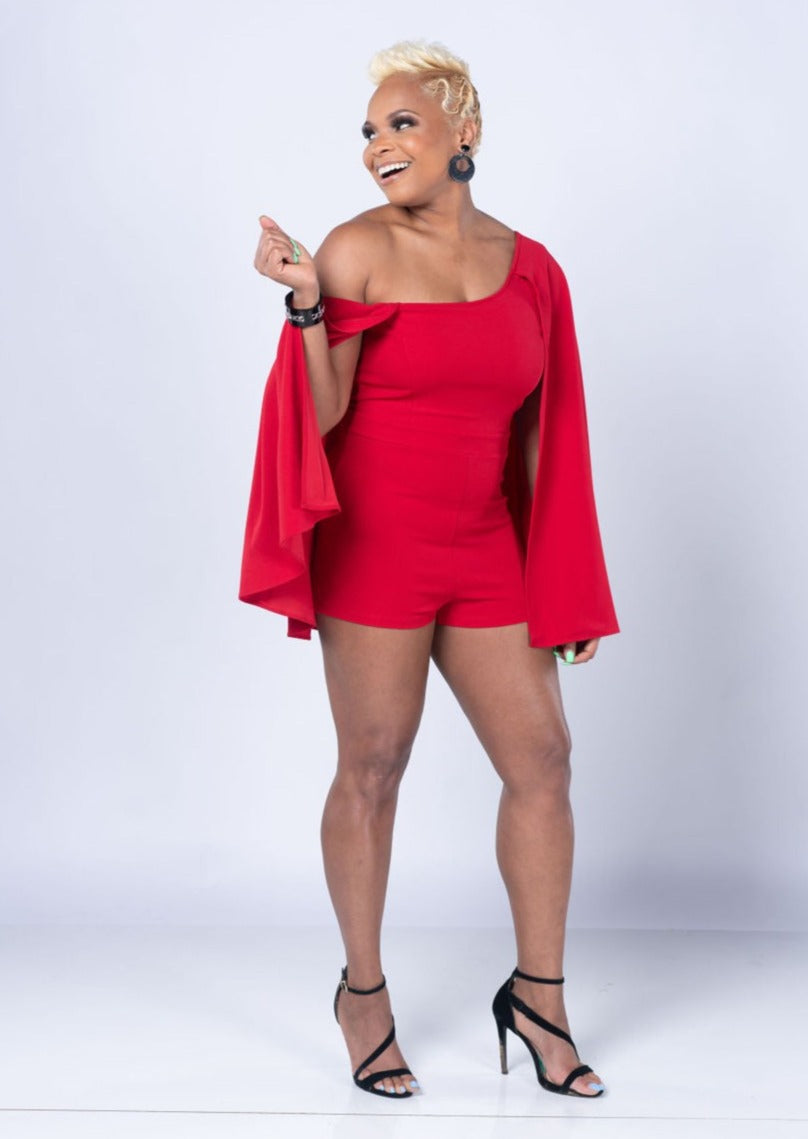 Red Fox Cape Romper