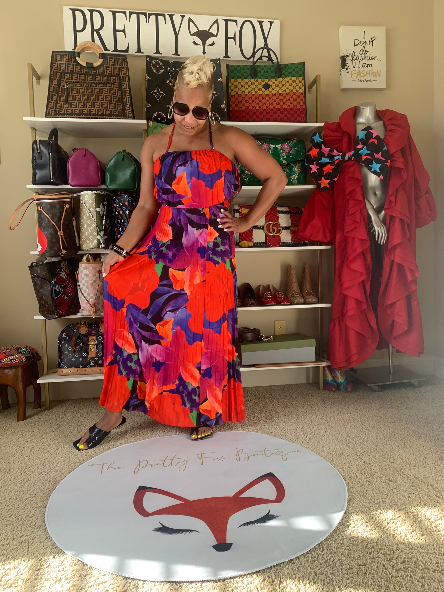 2 Piece Crop and Pleated Skirt Set