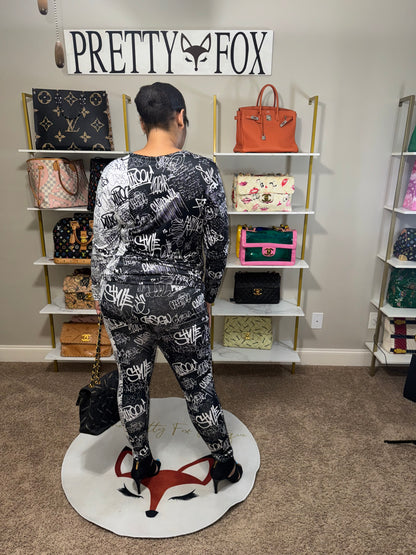 Curvy Girl It’s Black and White 2 piece set