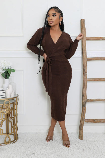 Sweater Me  Wrap Dress