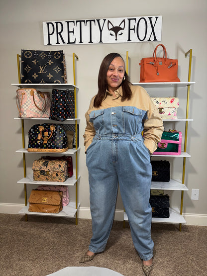 Curvy Girl Denim Nights Jumpsuit
