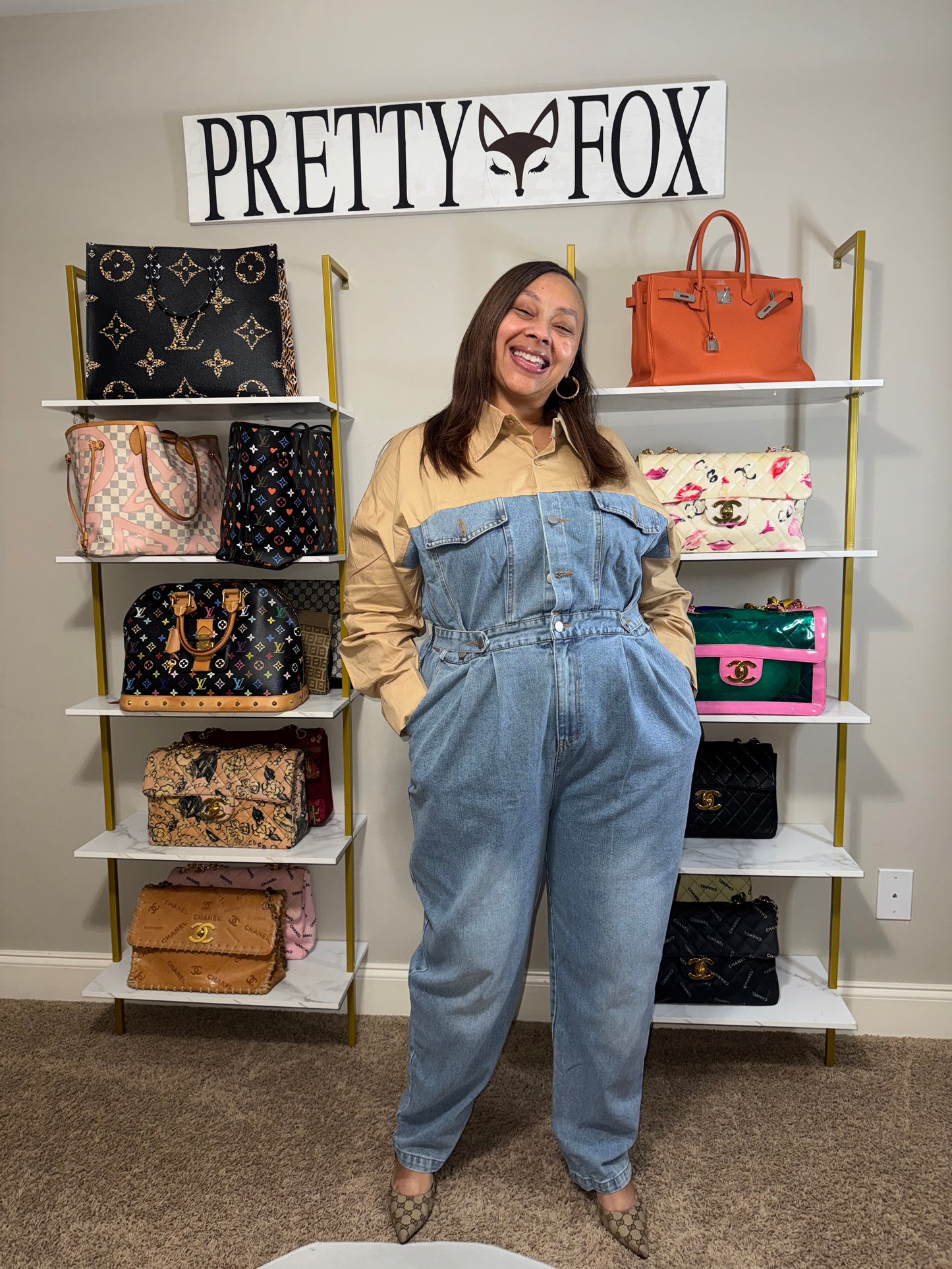 Curvy Girl Denim Nights Jumpsuit