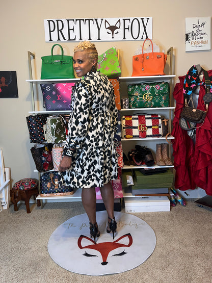Black and White Animal Print Dress The Pretty Fox Boutique LLC Black and White Animal Print Dress The Pretty Fox Boutique LLC