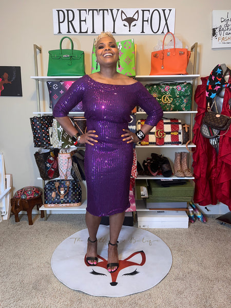 Passion Purple Sequin Dress