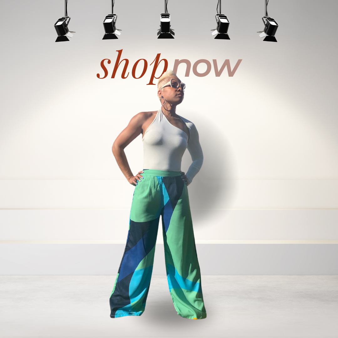 Geo Print Wide Leg Pant