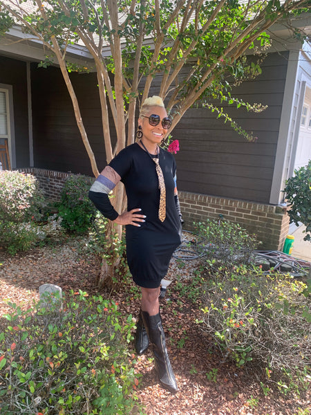 Sweatshirt dress with pockets