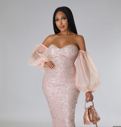 Glitz and Glam MIDI Sequin Dress