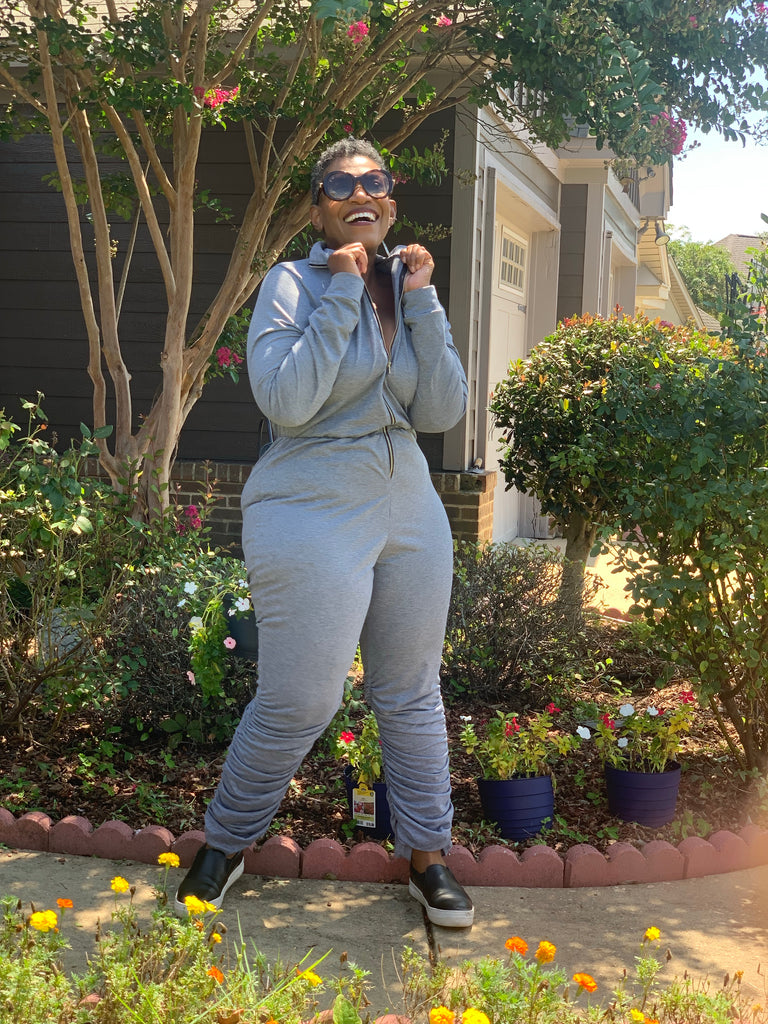 Thick girl store in jumpsuit