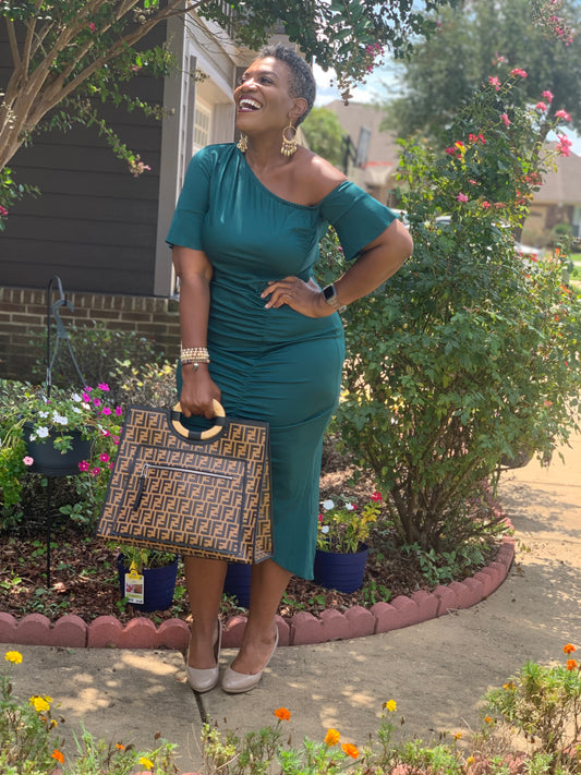 Green with Envy Midi Dress