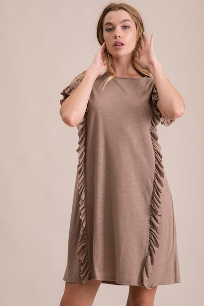 Ruffle Tee shirt dress