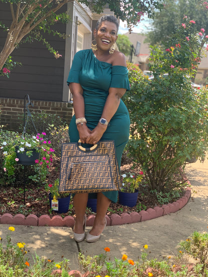 Green with Envy Midi Dress The Pretty Fox Boutique LLC Green with Envy Midi Dress The Pretty Fox Boutique LLC