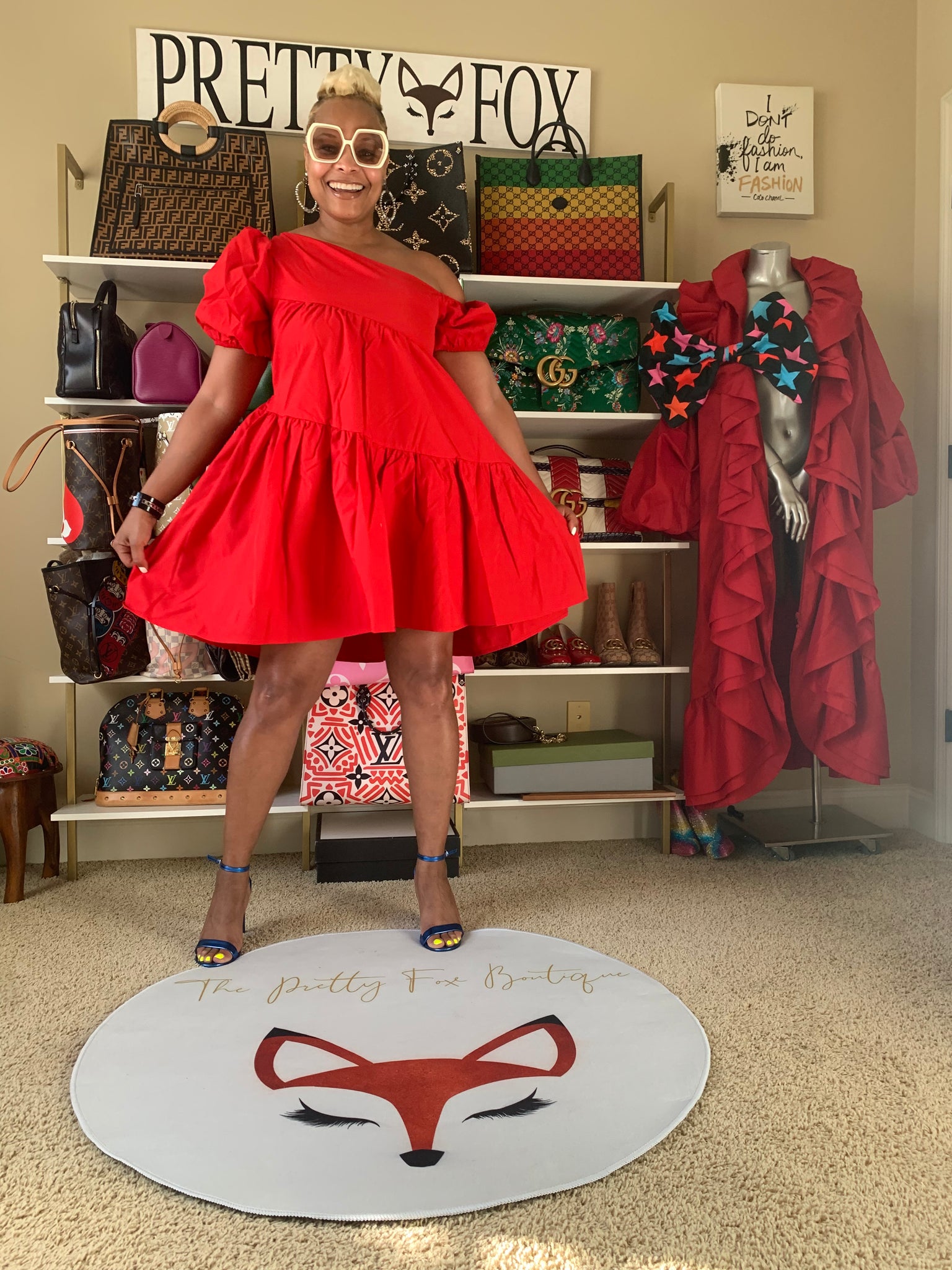 Hey Red Mini Baby Doll Dress