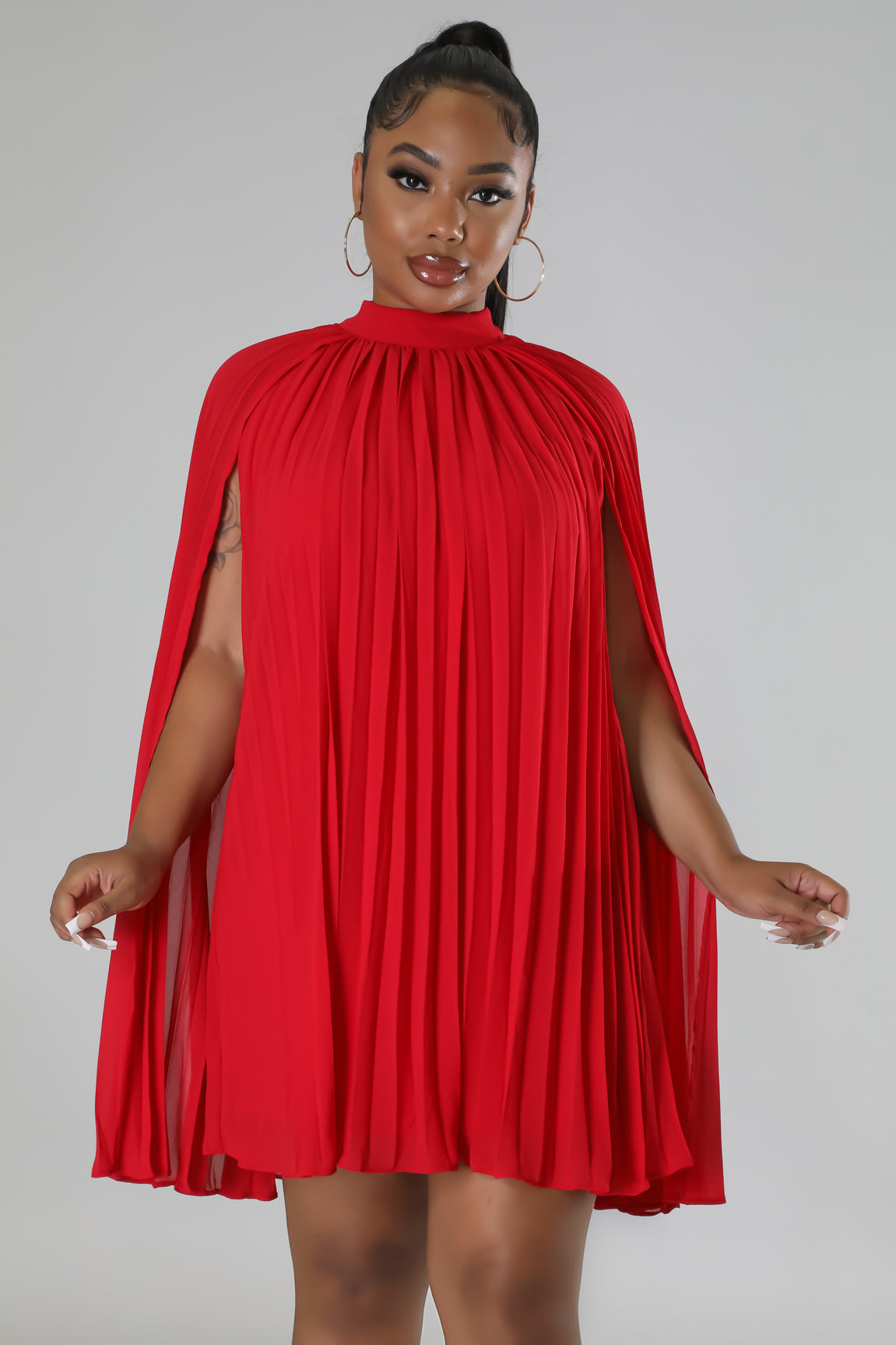 Big Moments Cape Dress