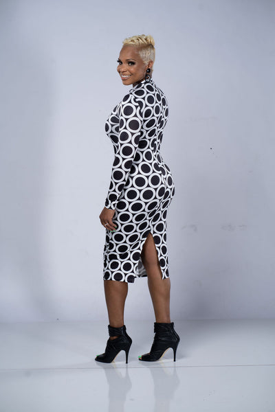 Full Circle Body Con Midi Dress