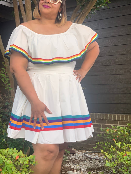 Curvy Girl Pleated Skirt