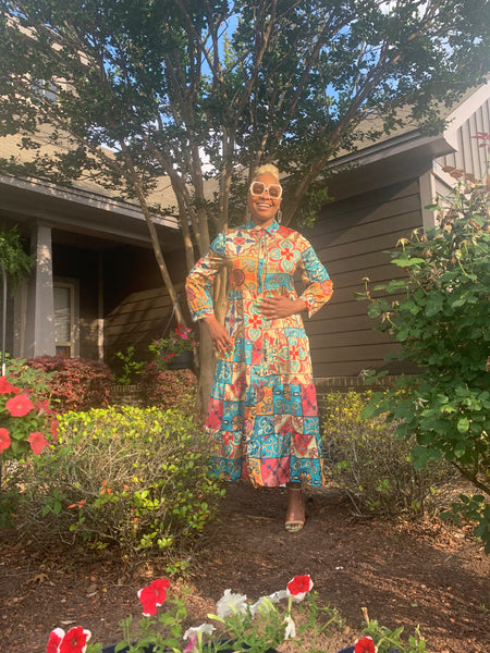 Fun Times Button up Shirt Dress